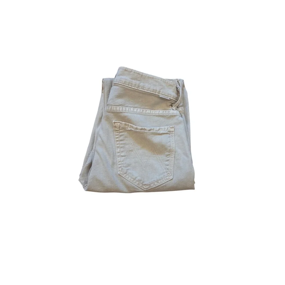 MOTHER The Insider Ankle‎ Fray Jeans Chalk It Up Womens Size 28 cream in color